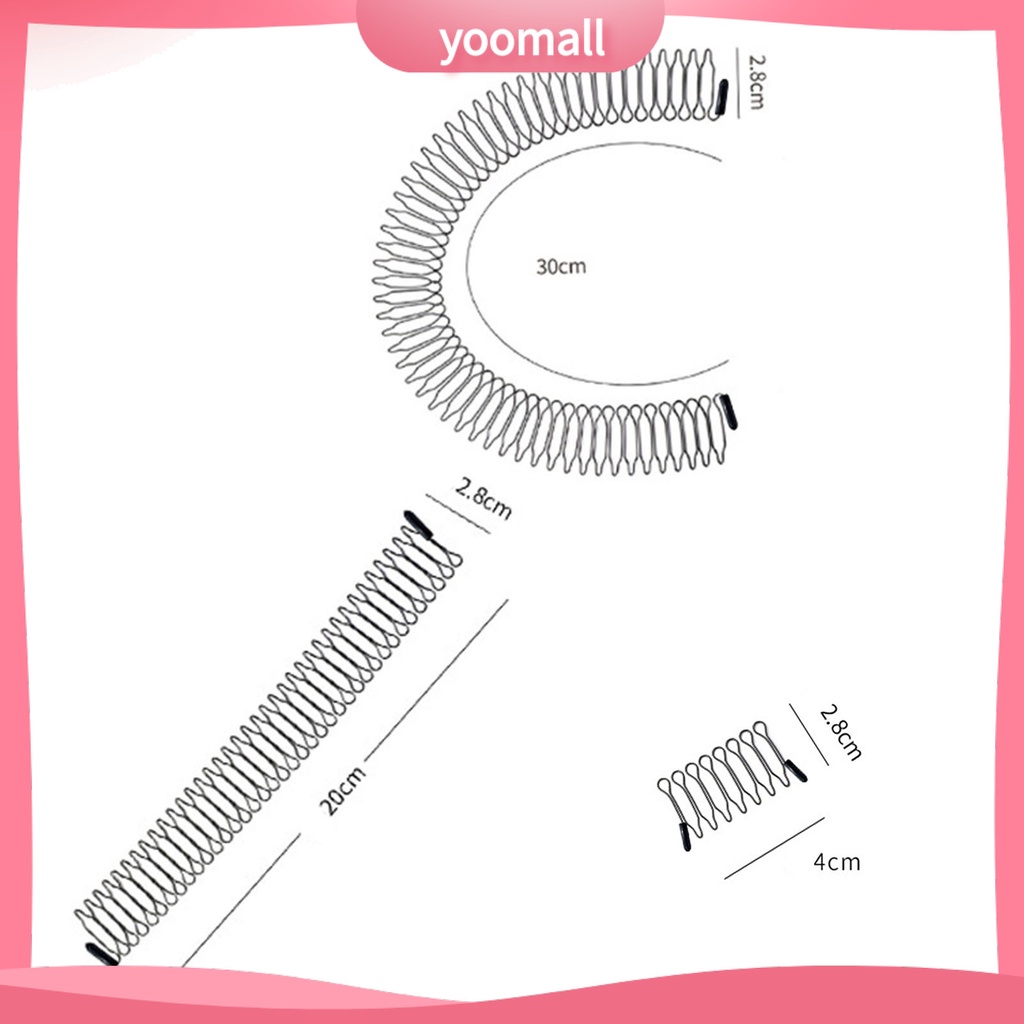 Băng Đô Ngắn Cài Tóc Vô Hình Màu Trơn Co Giãn Tốt Chống Trượt Trọng Lượng Nhẹ Dành Cho Nữ