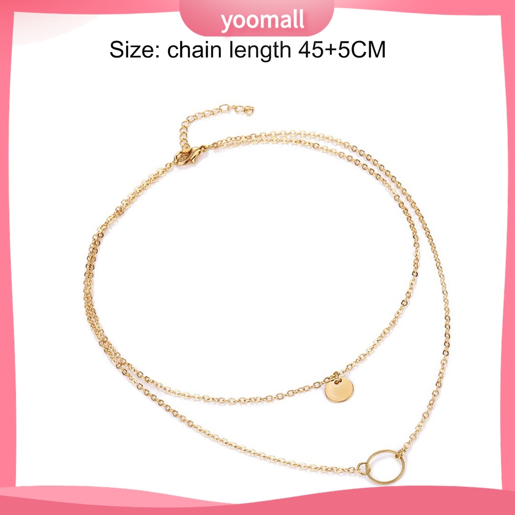 Vòng cổ 2 Lớp Mặt Tròn Thoải Mái Hợp Thời Trang