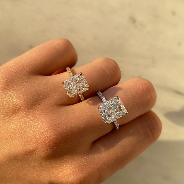 Nhẫn Nữ Mặt Vuông Đính Đá Thời Trang Âu Mỹ