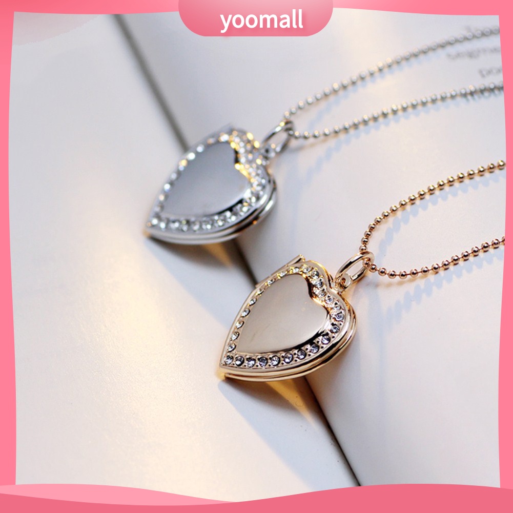 Vòng cổ Mặt Khung Ảnh Trái Tim Đính Đá Thời Trang Cho Nữ