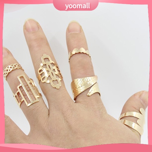 Set 6 Nhẫn Đeo Khớp Ngón Tay Thời Trang Cho Nữ