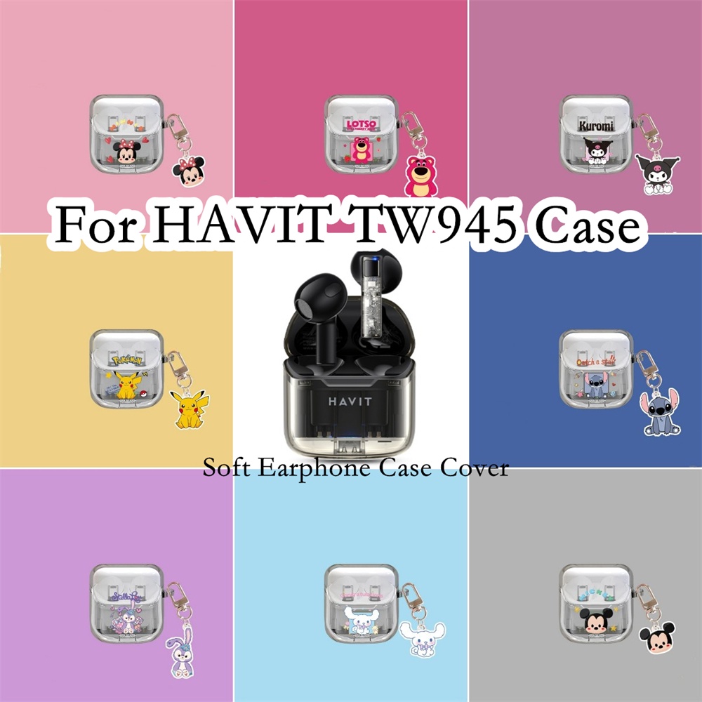 Hàng Có SẵnCho HAVIT TW945 ốp tai ng Case Vỏ Bảo Vệ Hộp Đựng Tai Nghe HAVIT TW945 Mềm Họa Tiết Hoạt Hình Sáng Tạo