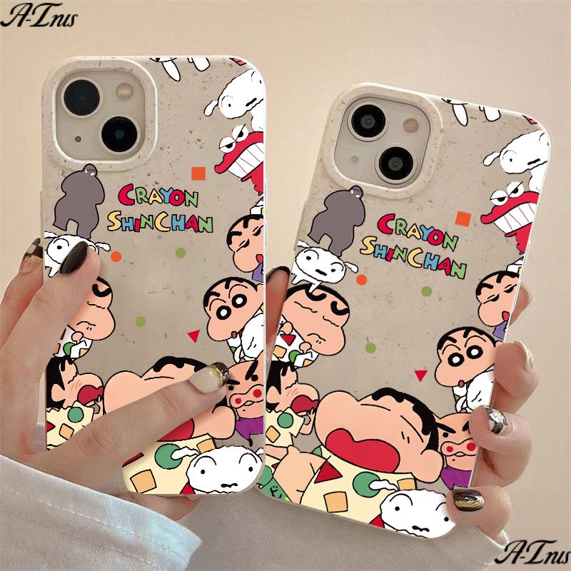 Ốp Điện Thoại Mềm Chống Sốc In Hình Shin-Chan Đơn Giản Cho Iphone 1211 ZC6R 13 14pro8 max7 1211