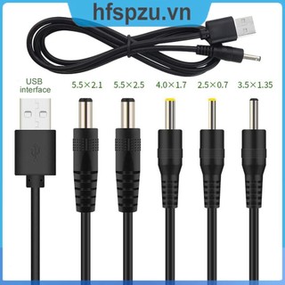 Dây cáp sạc cổng usb sang dc 0,5m giắc cắm dc 5.5x2.1 5.5x2.5 3.5x1.35 4.0x1.7 2.5x0.7mm dây nối dài nguồn vnh2