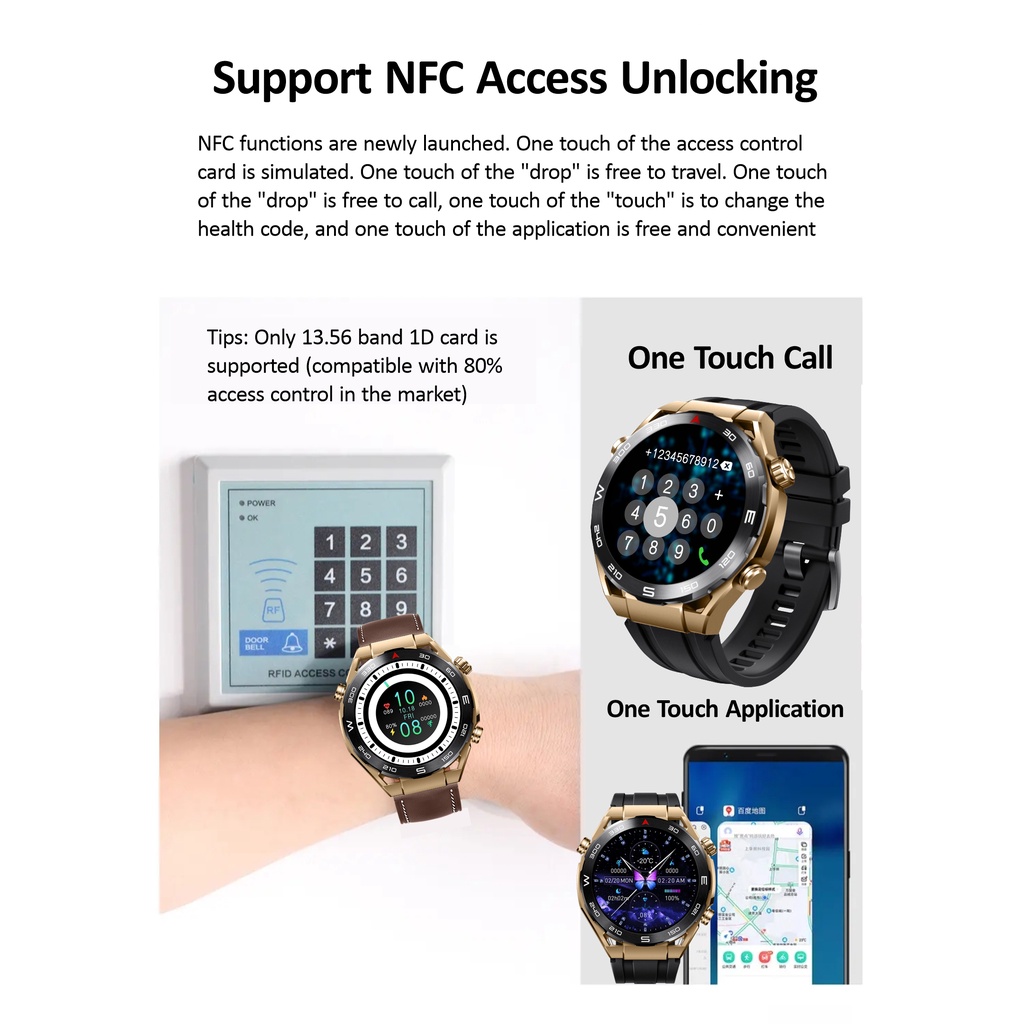 Đồng Hồ Thông Minh HK5 Màn Hình Oled Có Chức Năng Nghe Gọi GPS 1.5 Inch