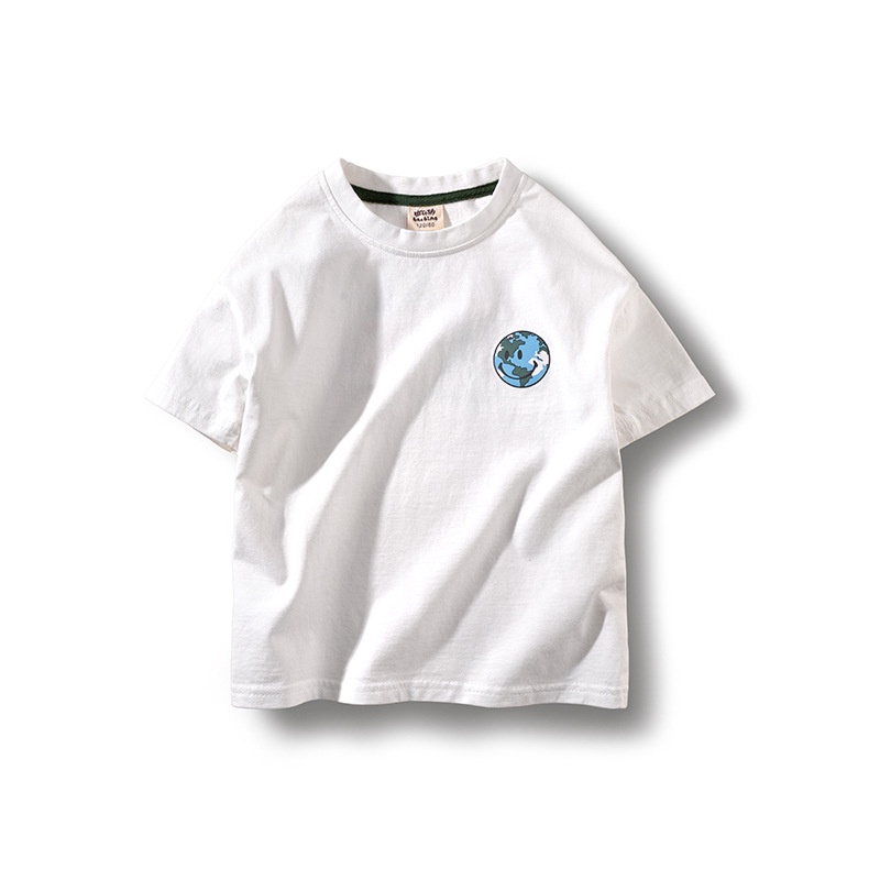 Áo Thun Cotton Tay Ngắn Dáng Rộng Thời Trang Mùa Hè 2023 Cho Bé Trai