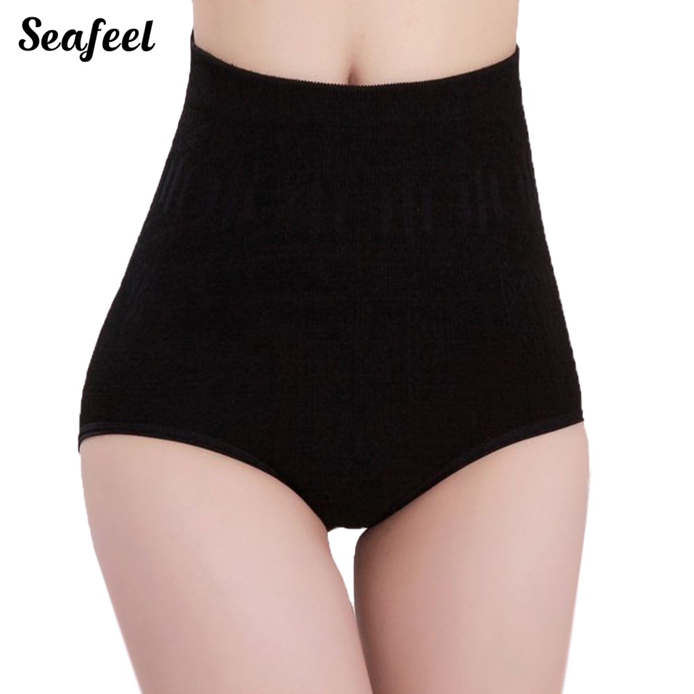 Quần Lót Màu Sắc Trơn Lưng Cao Định Hình Eo Không Đường May Cho Nữ