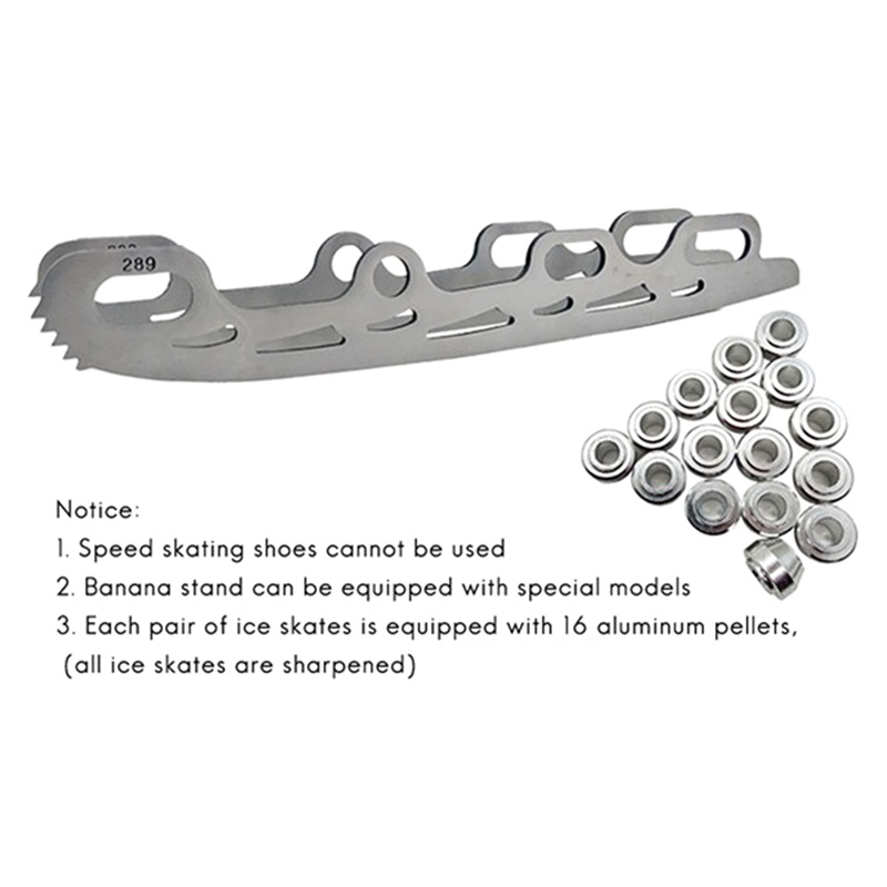 Lưỡi trượt băng nội tuyến lưỡi trượt tuyết khúc côn cầu trên băng có răng cho trẻ em người lớn giày trượt patin 326mm