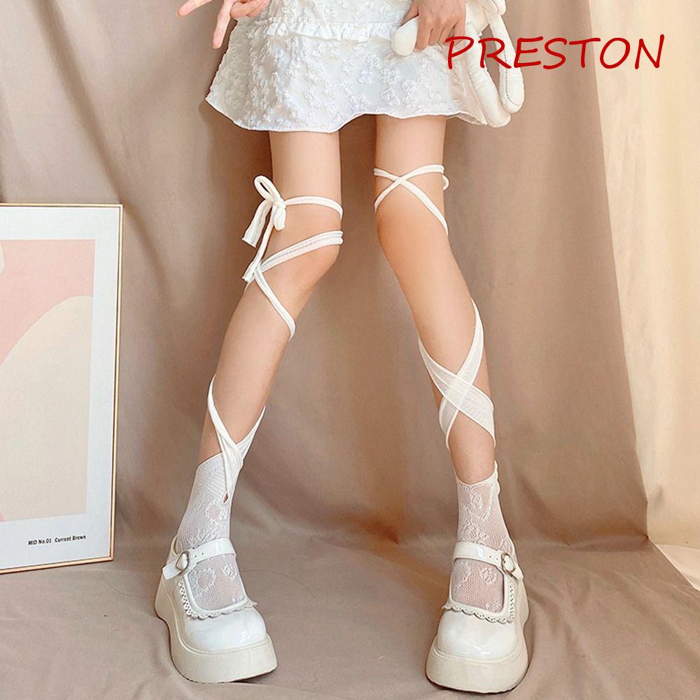 Vớ Dài Tới Bắp Chân Màu Trơn Thiết Kế Rỗng Dễ Thương Phong Cách Harajuku Cho Nữ