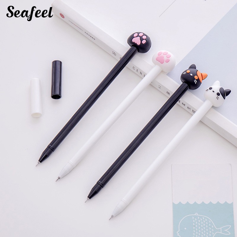 Bộ 2 Bút Mực Gel Hình Dấu Chân Mèo Dễ Thương