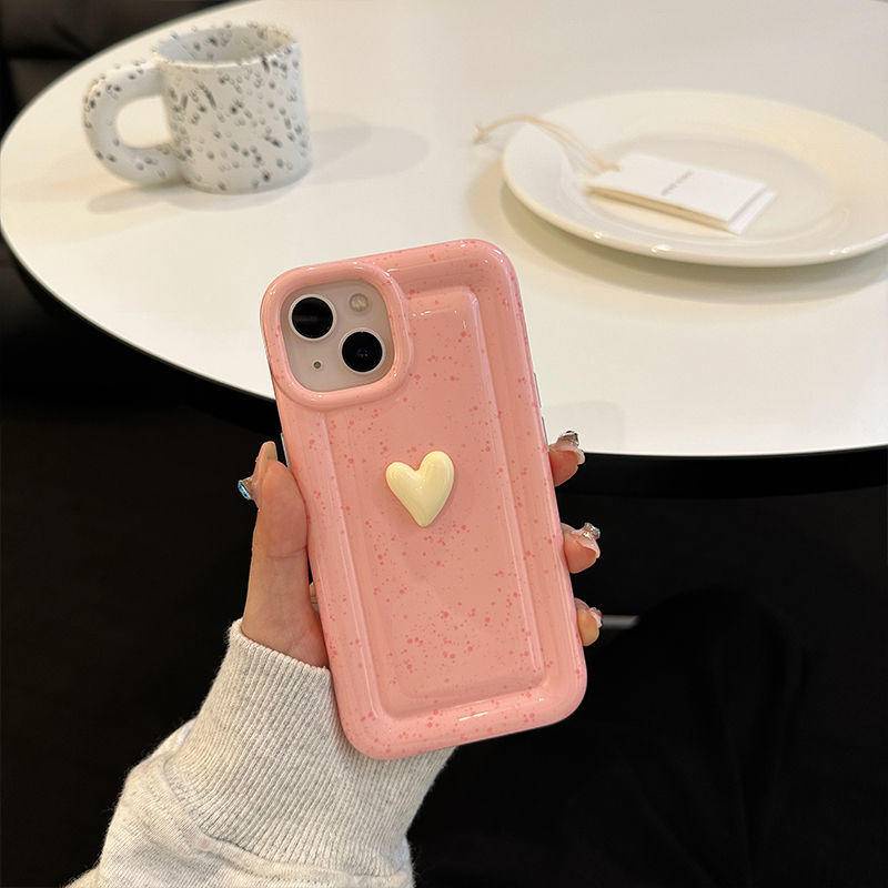 Ốp Điện Thoại Hình Trái Tim 3D Đáng Yêu Cho iPhone 14 11 pro max X Xr Xs max 7 8 Plus Se 2020 12 pro max 12 mini 13 pro max