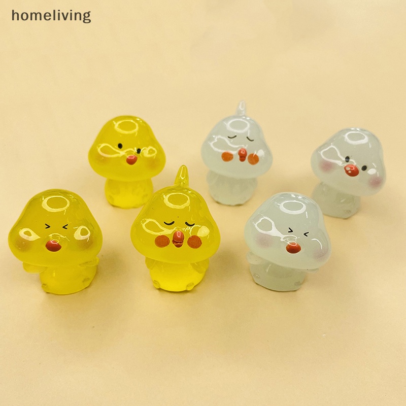 Bộ 5 Chú Gà Con Màu Dạ Quang Bằng Nhựa Resin Phong Cách Ngẫu Nhiên DIY
