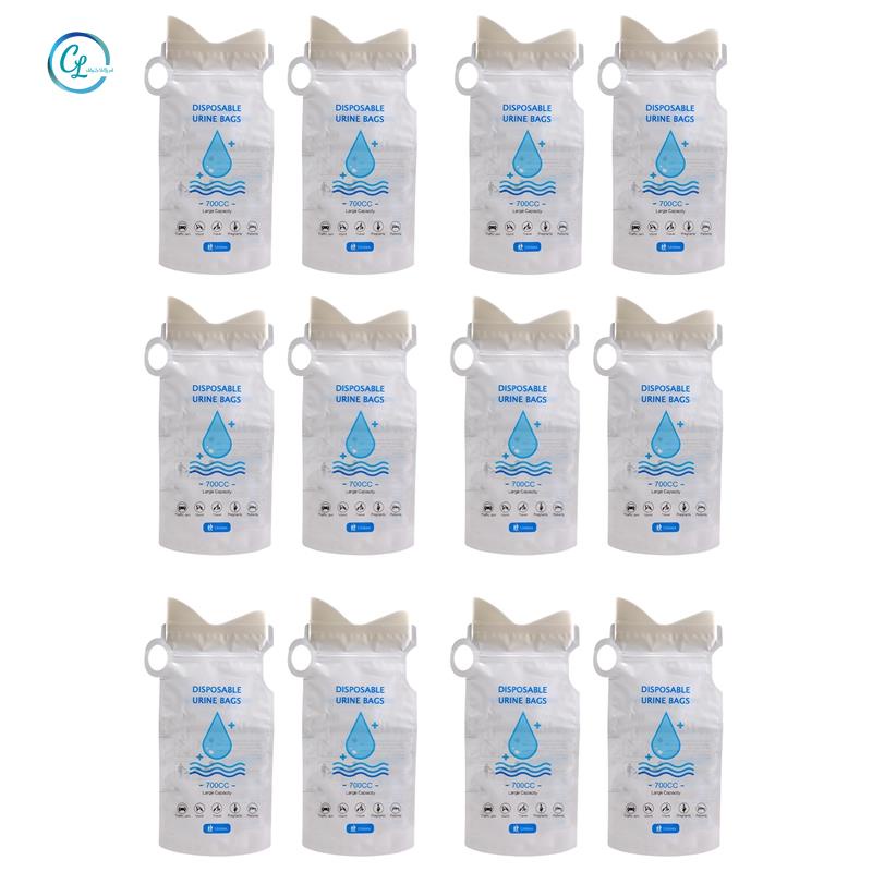 Set 12 Túi Đi Vệ Sinh Khẩn Cấp 700Ml Chống Rò Rỉ Sử Dụng Một Lần Cho Nam Và Nữ