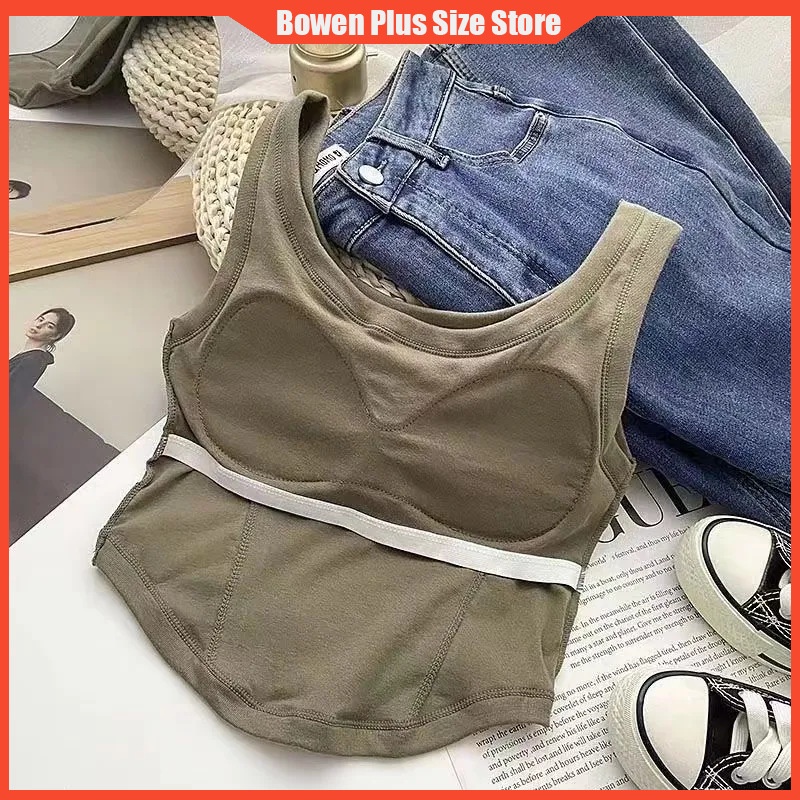 Áo Hai Dây Bằng Cotton Nguyên Chất Có Đệm Ngực Ôm Dáng Hàng Mới Dành Cho Bạn Nữ 40-60kg