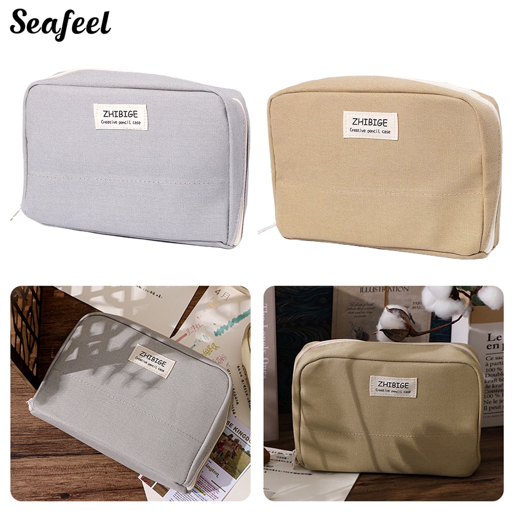 Túi Đựng Bút Sức Chứa Lớn Có Khóa Kéo Nhiều Ngăn Chống Mòn Dễ Mang Theo Cho Học Sinh