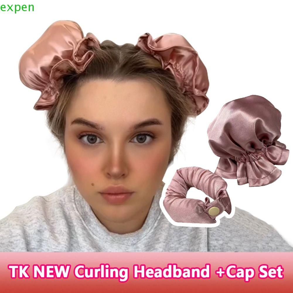 Set 2 Mũ Trùm Đầu Mềm Mại Hình Hoa Uốn Tóc Tiện Dụng