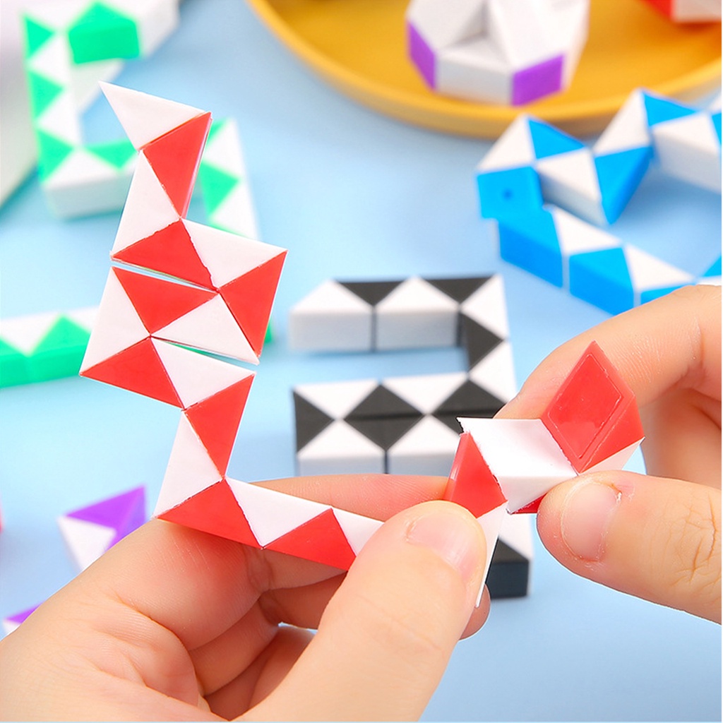 Đồ Chơi Khối Rubik 24 Mảnh Xếp Hình Mini Nhiều Hình Dạng Hỗ Trợ Giáo Dục Sớm Cho Bé Mẫu Giáo