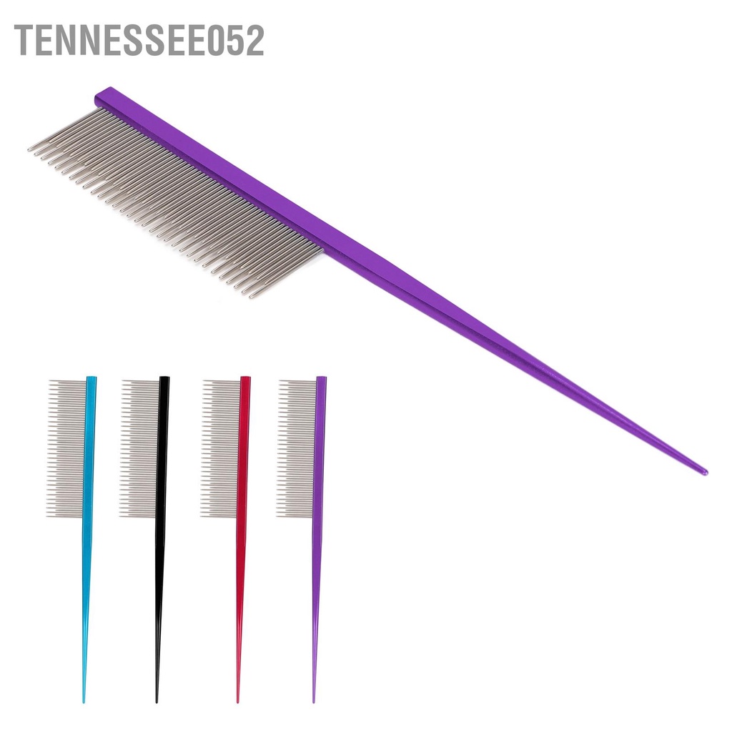 Tennessee052 Pet Comb Ergonomic Dog Chải lông chải loại bỏ rối và nút thắt với 2 mật độ khác nhau