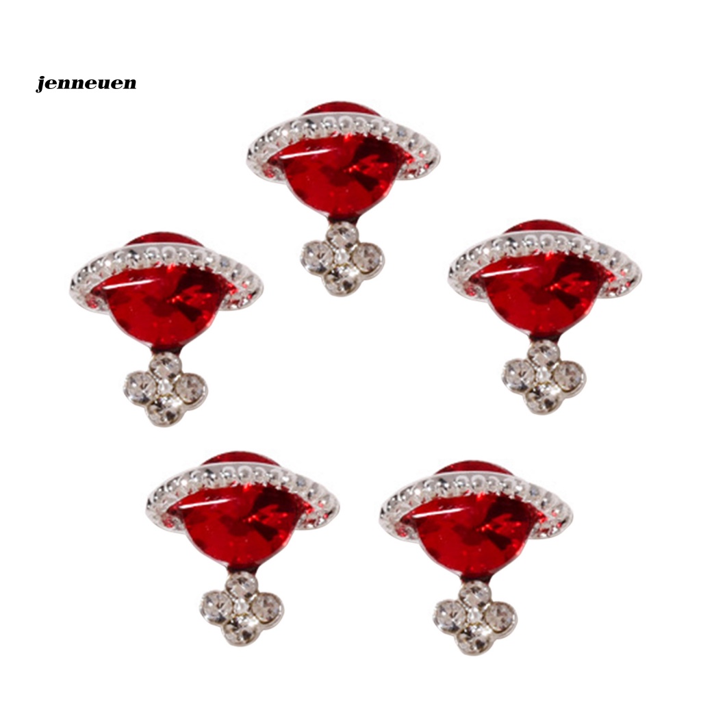 Set 5 Phụ Kiện Trang Trí Móng Tay Hình Hành Tinh Đính Đá Lấp Lánh Sang Trọng DIY