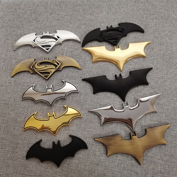 Logo xe hơi batman độc đáo đã sửa đổi batman body car sticker logo phía sau nhãn dán kim loại phía sau đuôi xe sửa đổi logo