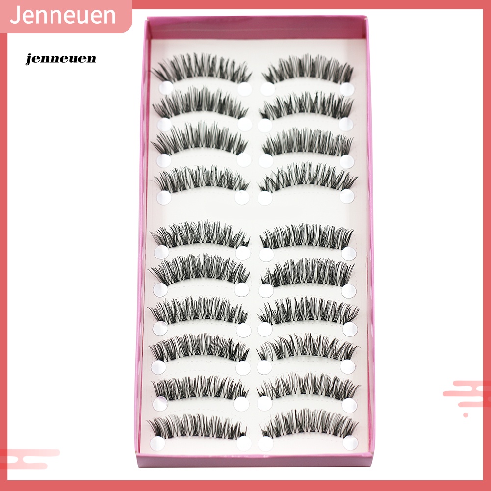 Set 10 Cặp Lông Mi Giả Dài Và Dày Tự Nhiên Màu Đen