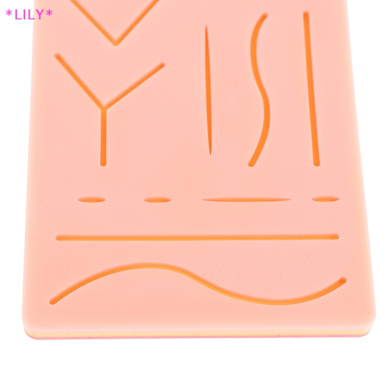 Lily Mini Silicone da Pad khâu vết rạch phẫu thuật chấn thương mô phỏng đào tạo uuu