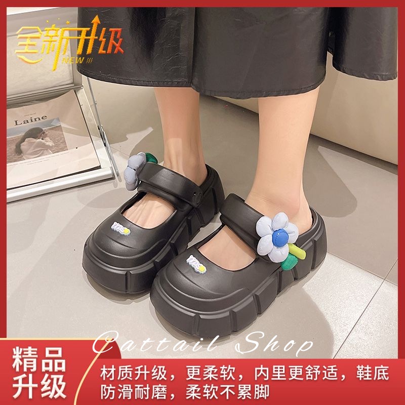 Cattail dép nữ dép cross dép bánh mì nữ dép bánh mì nữ Chống Trượt 071806