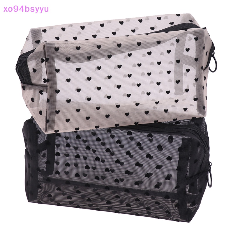 Túi Lưới Đựng Mỹ Phẩm Xo94Bsyu Màu Đen Có Khóa Kéo Tiện Dụng