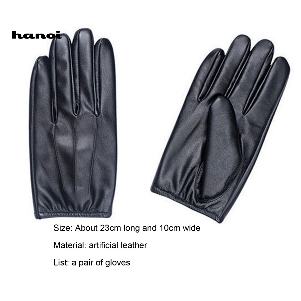 1 Đôi Găng Tay Da Phối Lông Có Thể Chạm Màn Hình Cảm Ứng Tiện Lợi
