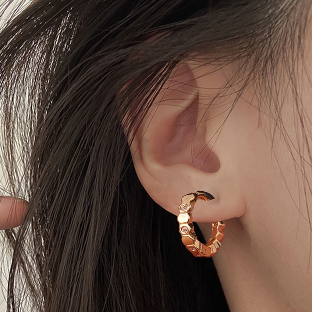 1 Khuyên Tai Đính Đá Zircon Thời Trang Nữ