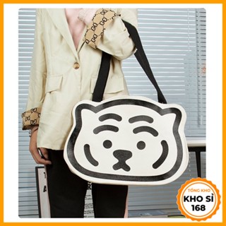 Túi tote vải canvas đeo vai kiểu dáng hoạt hình đáng yêu dành cho nữ E1323