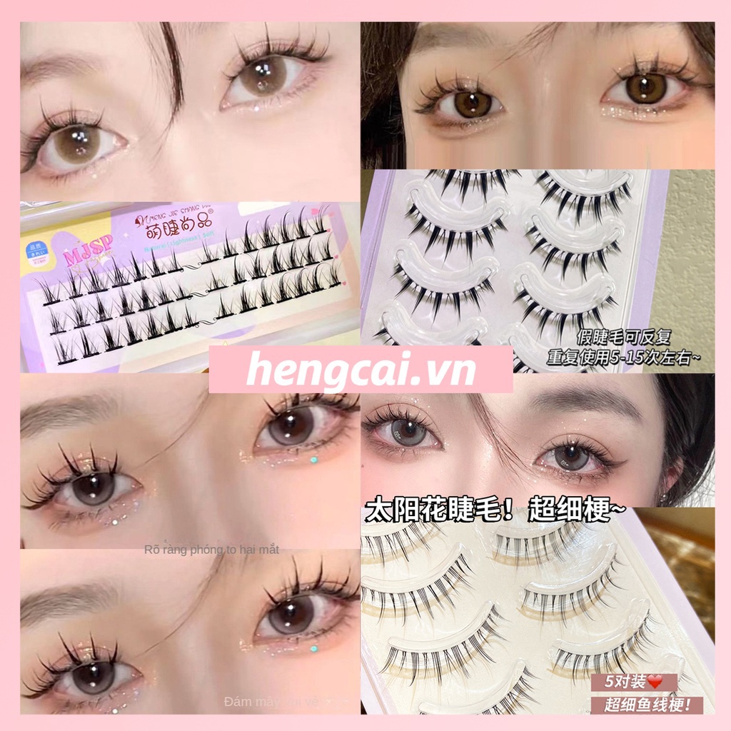 Bộ 5 Cặp Lông Mi Giả Cong Dày Tự Nhiên Phong Cách Nhật Bản SM9E