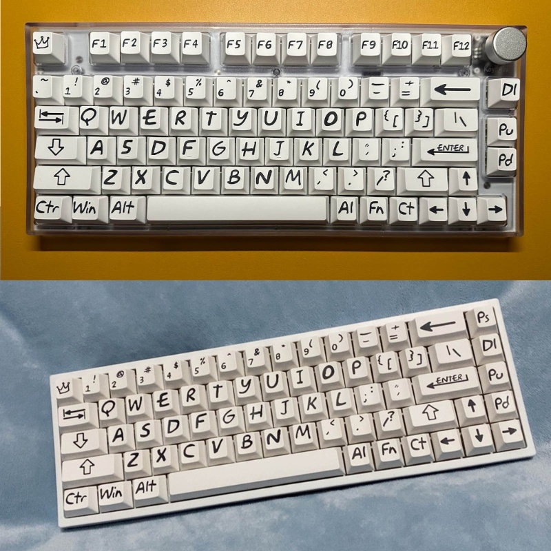 Fun 133 phím cherry pbt keycaps dye thăng hoa keycap chữ lớn cho mx switch