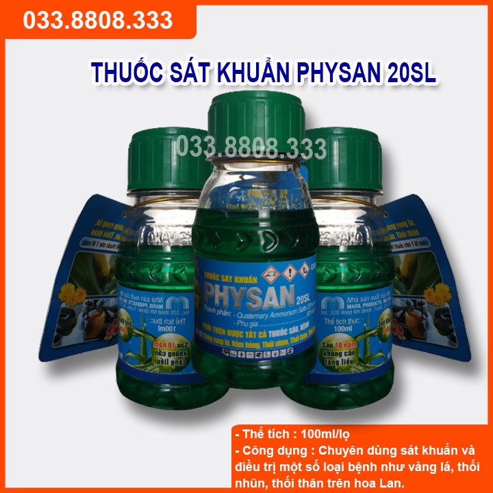 THUỐC SÁT KHUẨN PHYSAN 20SL CHAI 100ML - CHẤT LƯỢNG VÀ HIỆU QUẢ CAO