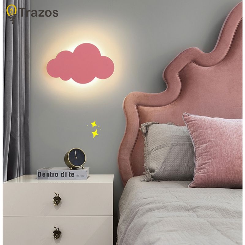Đèn LED Gắn Tường Hình Đám Mây Nhiều Màu Sắc Trang Trí Phòng Ngủ Cho Bé