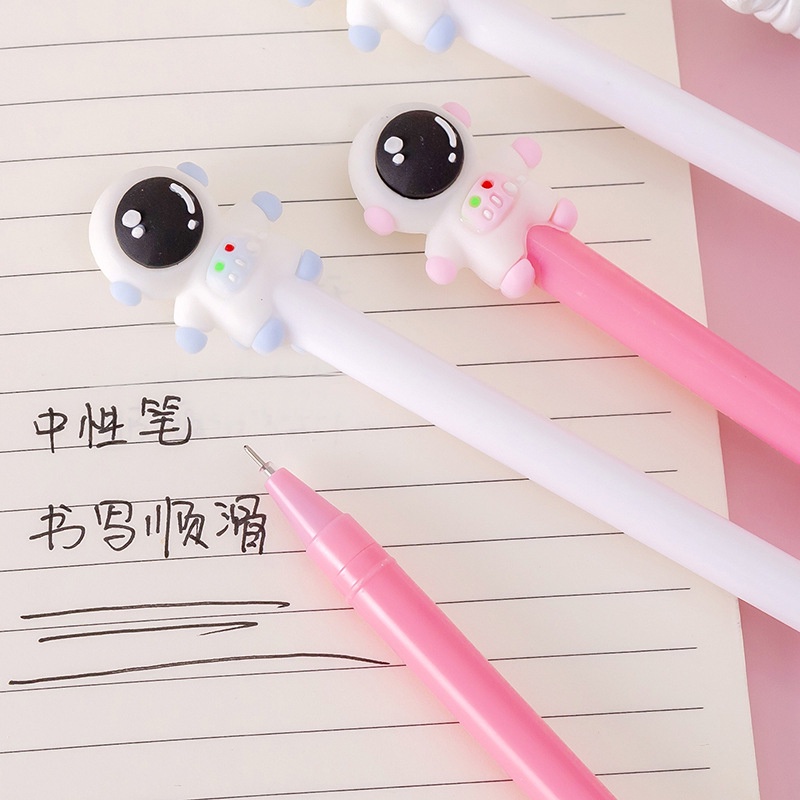 Bút Mực Gel Ngòi 0.5mm Họa Tiết Phi Hành Gia Hoạt Hình Dễ Thương Cho Bé