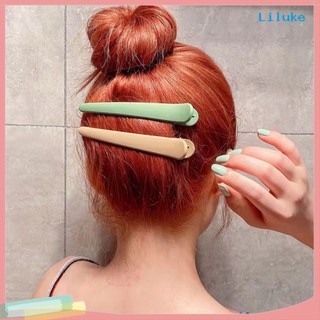Kẹp tóc màu trơn cố định tóc mái tiện dụng cho salon