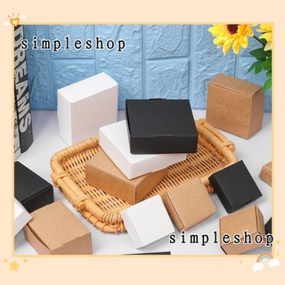 ❀SIMPLE❀ 10pcs 9sizes Small Cardboard Package Wedding Event Candy Storage Kraft Paper Box Jewelry Gift Craft Party Supplies Handmade Wrapping/Multicolor