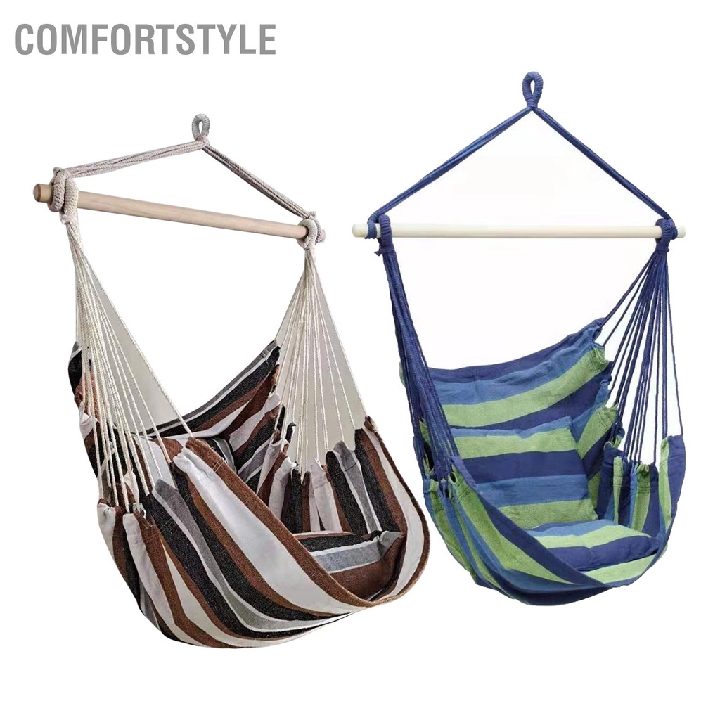 Comfortstyle Treo Dây Xích Đu Vải Dày Ký Túc Xá Ghế Ngoài Trời Nhà Phòng Ngủ Sân