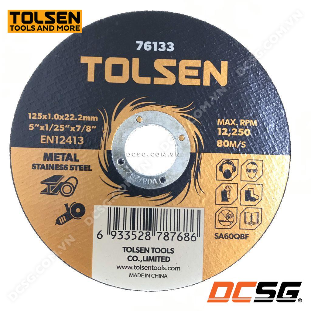 Đĩa cắt sắt & Inox mỏng 125mm Tolsen 76133