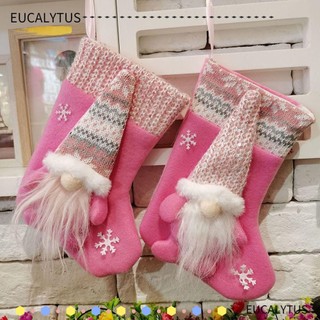 Tất Màu Hồng Đựng Quà Giáng Sinh Trang Trí Cây Thông Noel