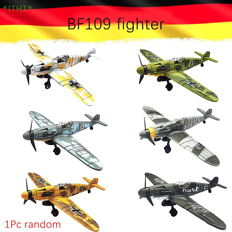 1 Mô Hình Máy Bay Chiến Đấu Đức BF109 UK Hurricane Fighter 4D 1 / 49 Mới