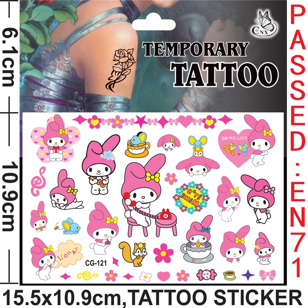 Hình Xăm Dán Hoạt Hình Graffiti Chống Nước Dùng Làm Quà Tặng Sinh Nhật Cho Bé