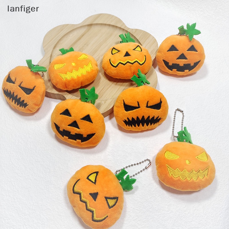 Móc Khóa Bông Hình Trái Bí Ngô Halloween Dễ Thương