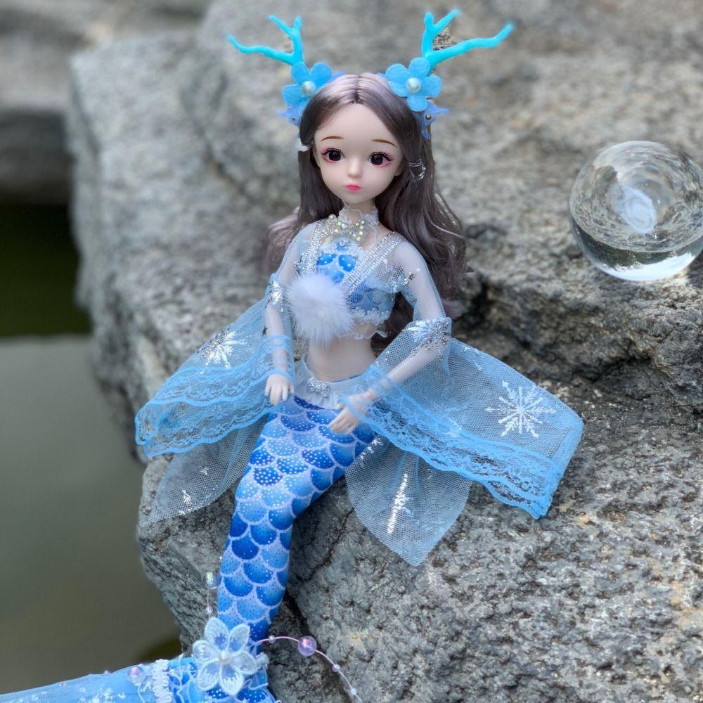 Mmluck BJD Đồ Chơi Búp Bê Nàng Tiên Cá Cánh Bướm BJD Nàng Tiên Cá Mặc Quần Áo Thời Trang Có Thể Tháo Rời Cho
