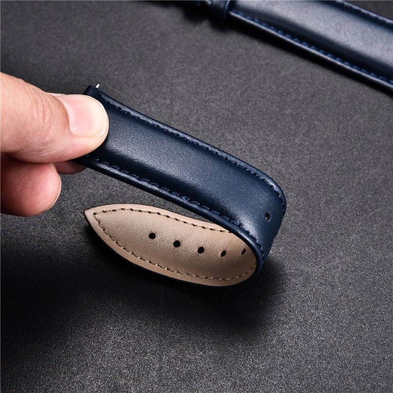 Dây Đồng Hồ Đeo Tay Chất Liệu Da Bò 20mm 22mm 20mm 22mm 47mm 46mm 43mm Dành Cho Samsung Watch 4 5 6 44mm 40mm