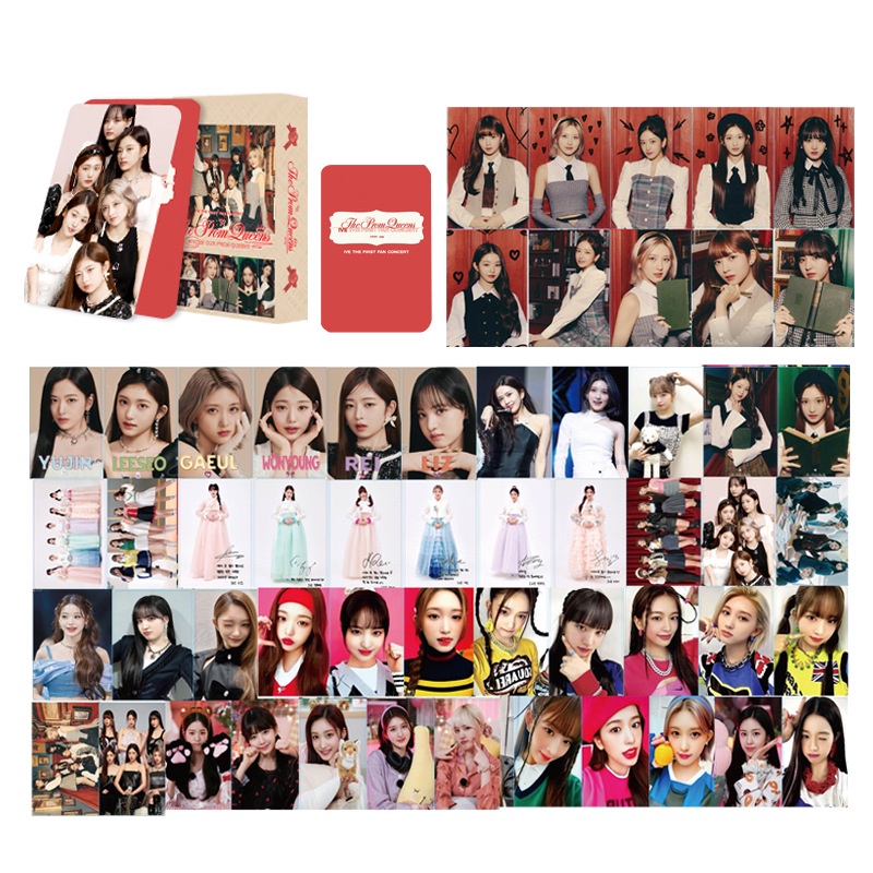 55pcs/box IVE The Prom Queens Photocards First Fan Concert Lomo Cards Rei Liz Wonyoung Yujin Gaeul Leeseo Kpop Postcards  New Arrivals