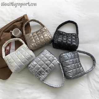 Túi Xách Tote Chất Liệu Cotton Thêu Họa Tiết Sọc Caro Thời Trang Cho Nữ