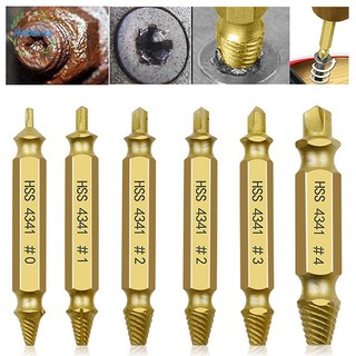 Hbgi> 6 cái bị hư hỏng vít extractor khoan Bit Set đưa ra bị hỏng vít Bolt Remover Hot