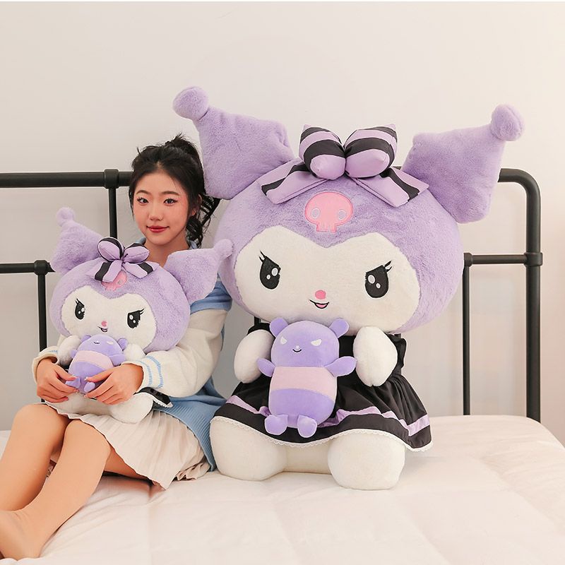 Búp Bê Nhồi Bông Kuromi Màu Tím Dễ Thương Dùng Làm Quà Tặng Sinh Nhật Cho Bé Gái